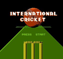 International Cricket Title Screen
